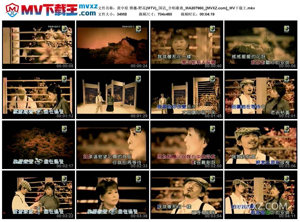 黄中原 傅薇-野花(MTV)_国语_合唱歌曲_MA207960